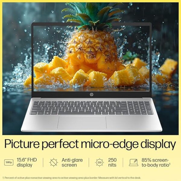 HP 15, AMD Ryzen 3 7320U Laptop (8GB LPDDR5, 512GB SSD) Anti-Glare, Micro-Edge, 15.6"/39.6cm,FHD, Win 11, 1.59kg, AMD Radeon Graphics, 1080p HD Camera, fc0154AU - Image 2