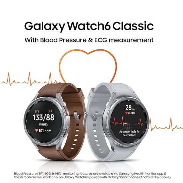 Samsung Galaxy Watch6 Classic LTE (47mm, Compatible with Android only) | Introducing BP & ECG Features - Image 4